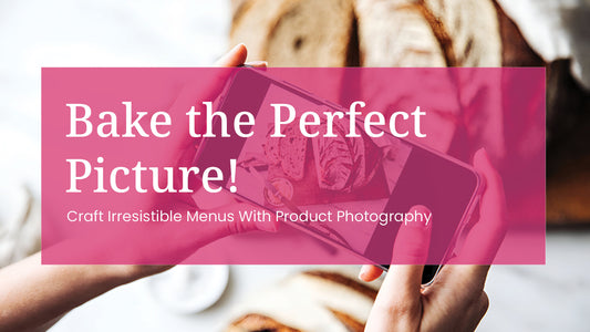 Photo of a loaf of sourdough bread on a cutting board, compared to its digital mockup on staged with kitchen props.